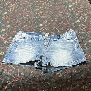Maurices Light Blue Jean Shorts